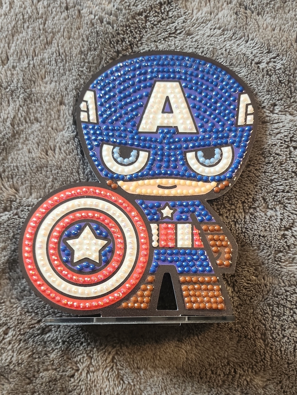 Captain America Diamond Art! Finished/Sealed